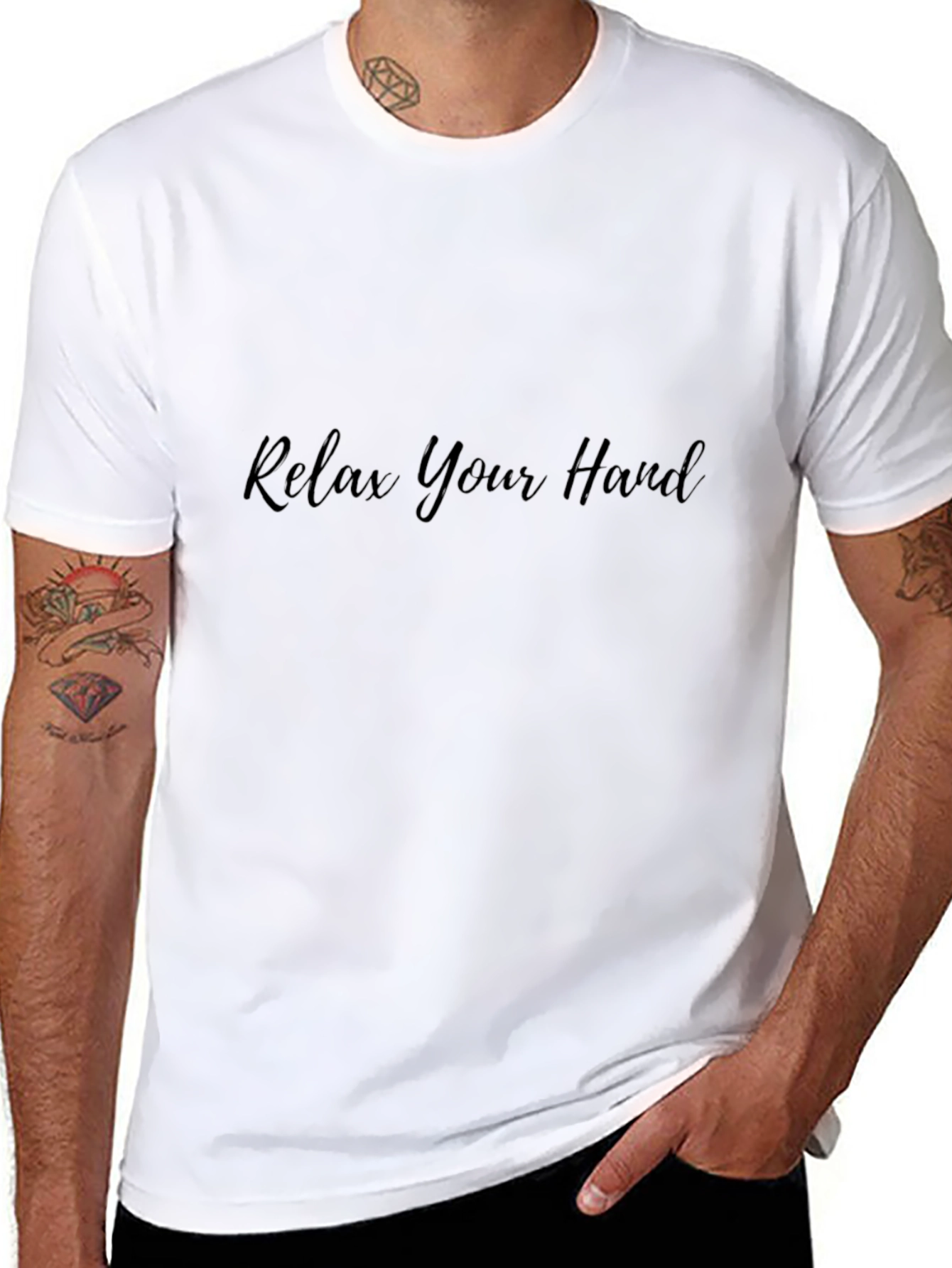 Relax Your Hand Black Tee Shirt