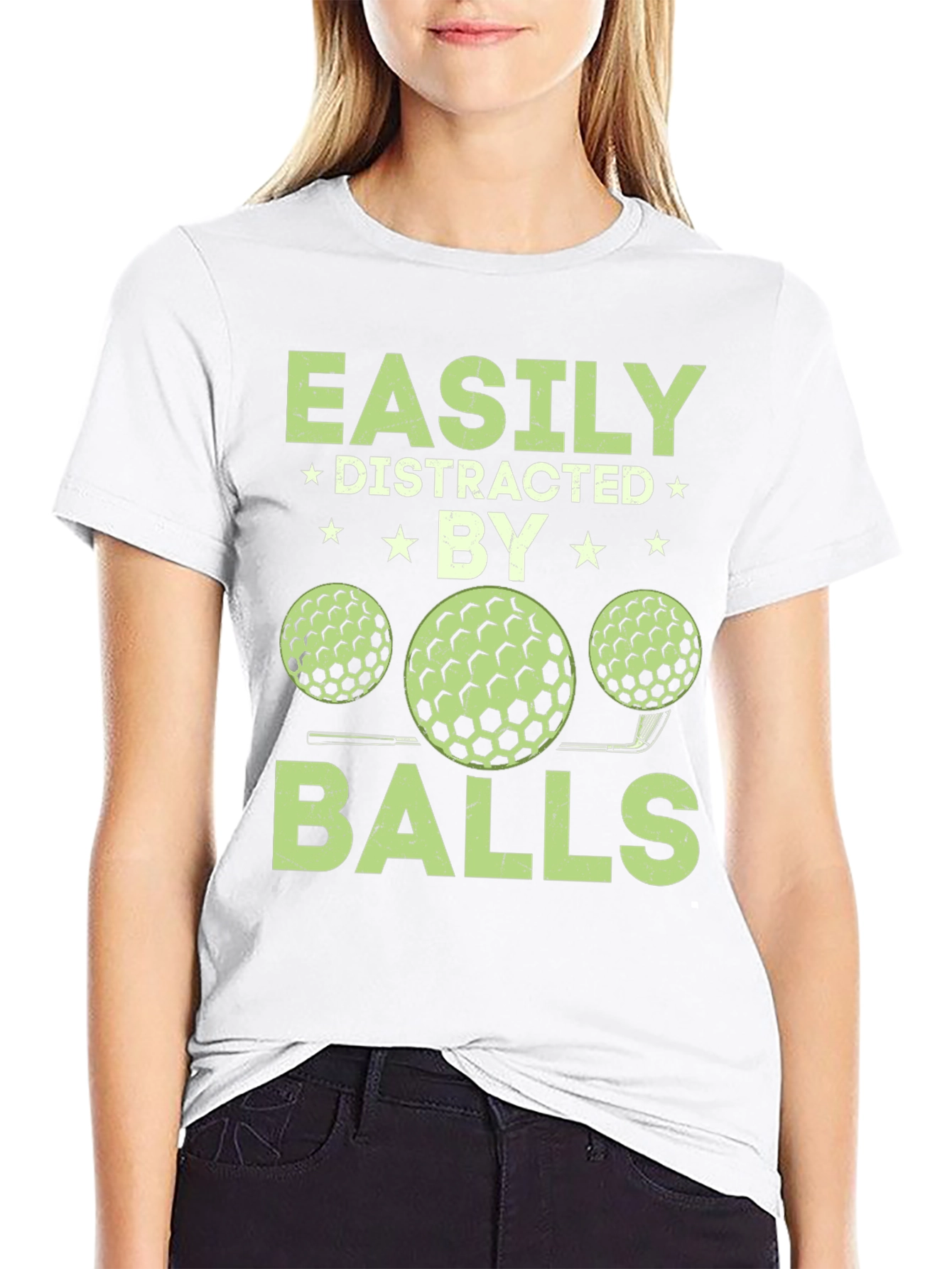 Easily Distracted By Balls T-Shirt - Golf Lover Tee