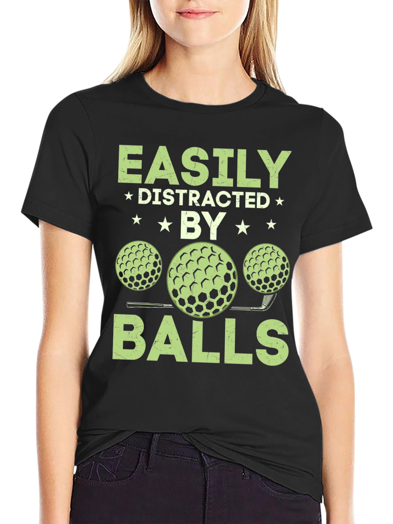 Easily Distracted By Balls T-Shirt - Golf Lover Tee