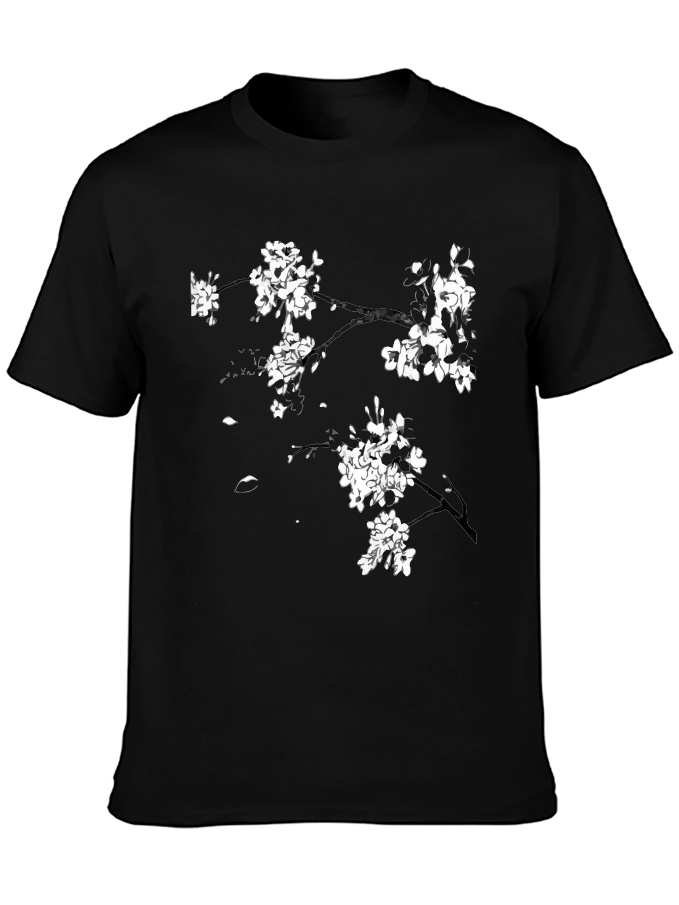 Blossom Branch Black Tee