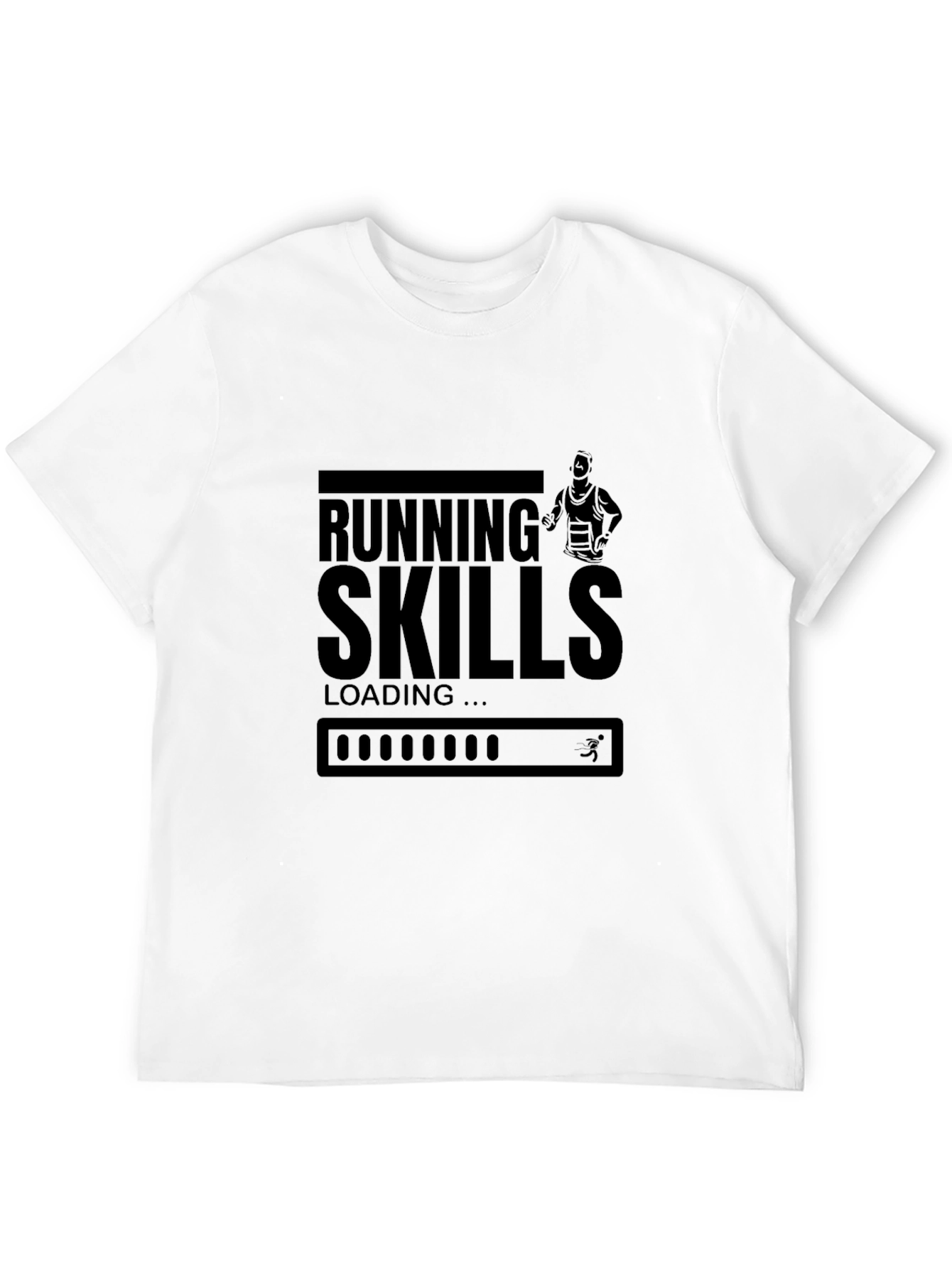 Running Skills Loading T-Shirt - Black Graphic Tee