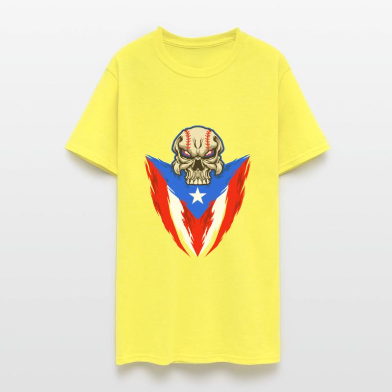 Puerto Rico Baseball Skull