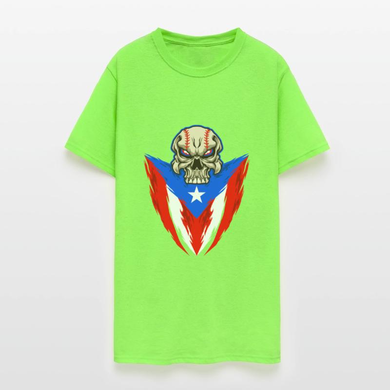 Puerto Rico Baseball Skull