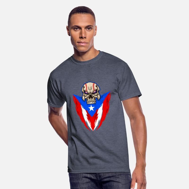 Puerto Rico Baseball Skull