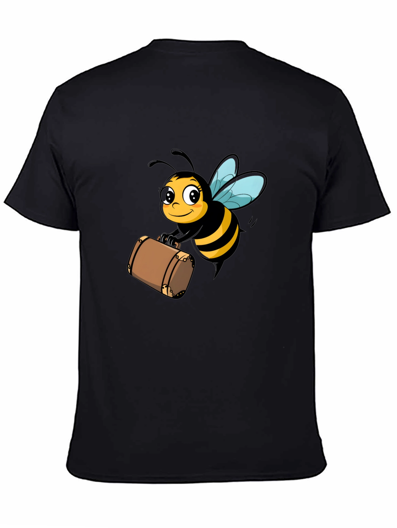 Bee Travel T-Shirt - Black Cotton Tee