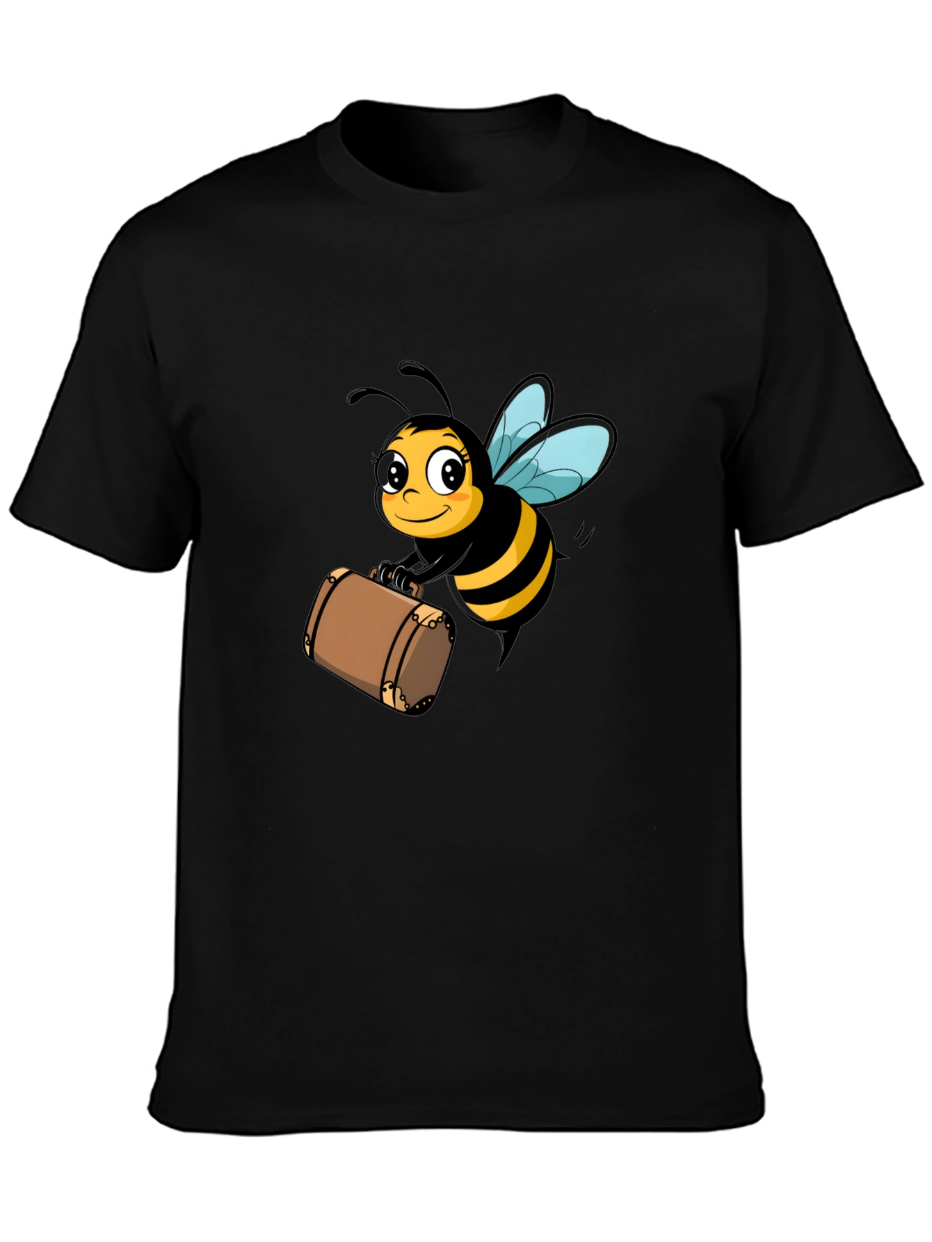 Bee Travel T-Shirt - Black Cotton Tee