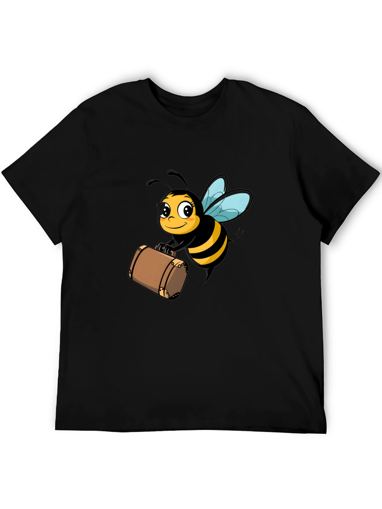 Bee Travel T-Shirt - Black Cotton Tee