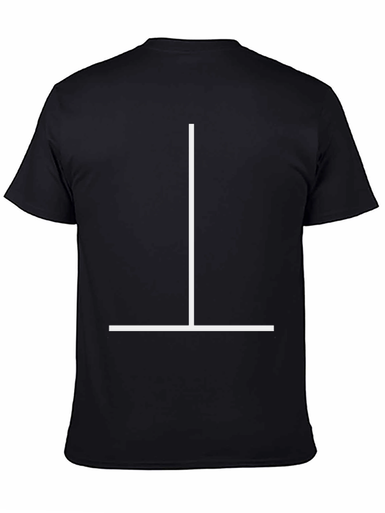 Minimalist Line Graphic T-Shirt - Black