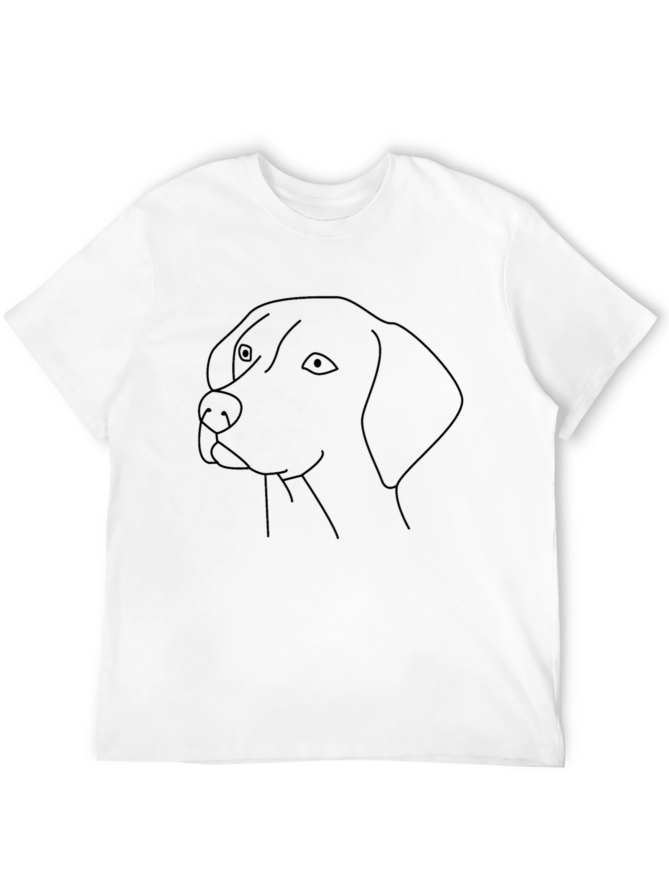Dog Outline Graphic Tee - Black