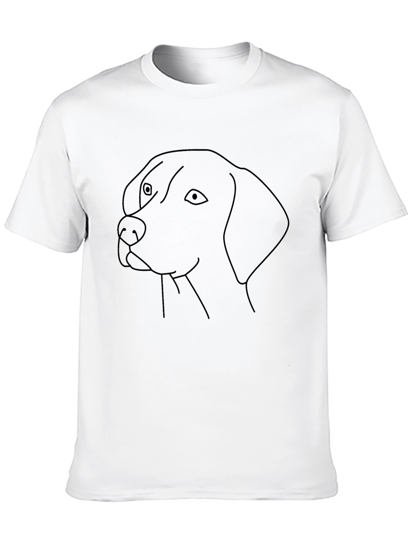 Dog Outline Graphic Tee - Black