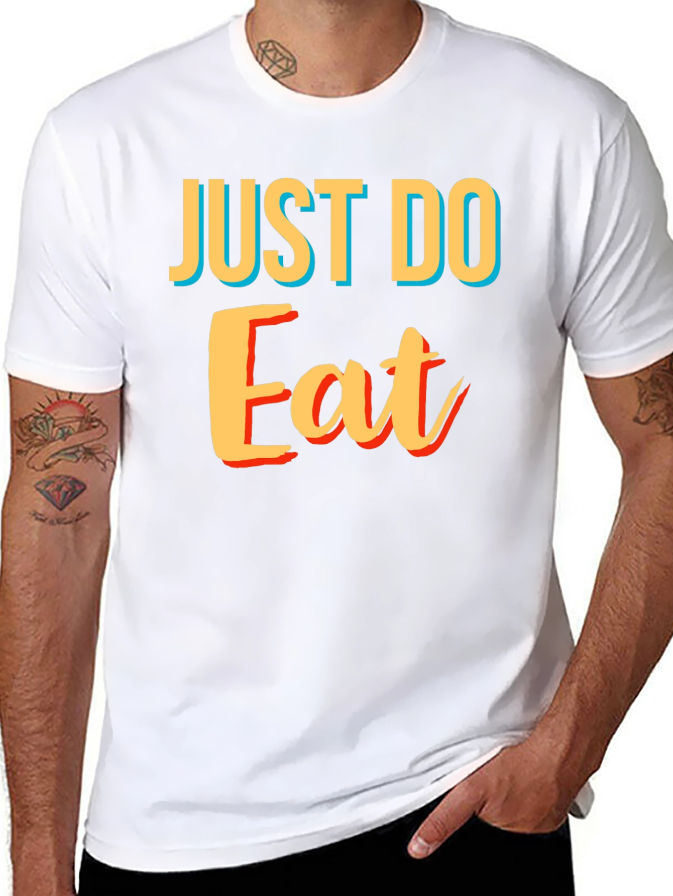 Just Do Eat Black T-Shirt - Funny Foodie Tee