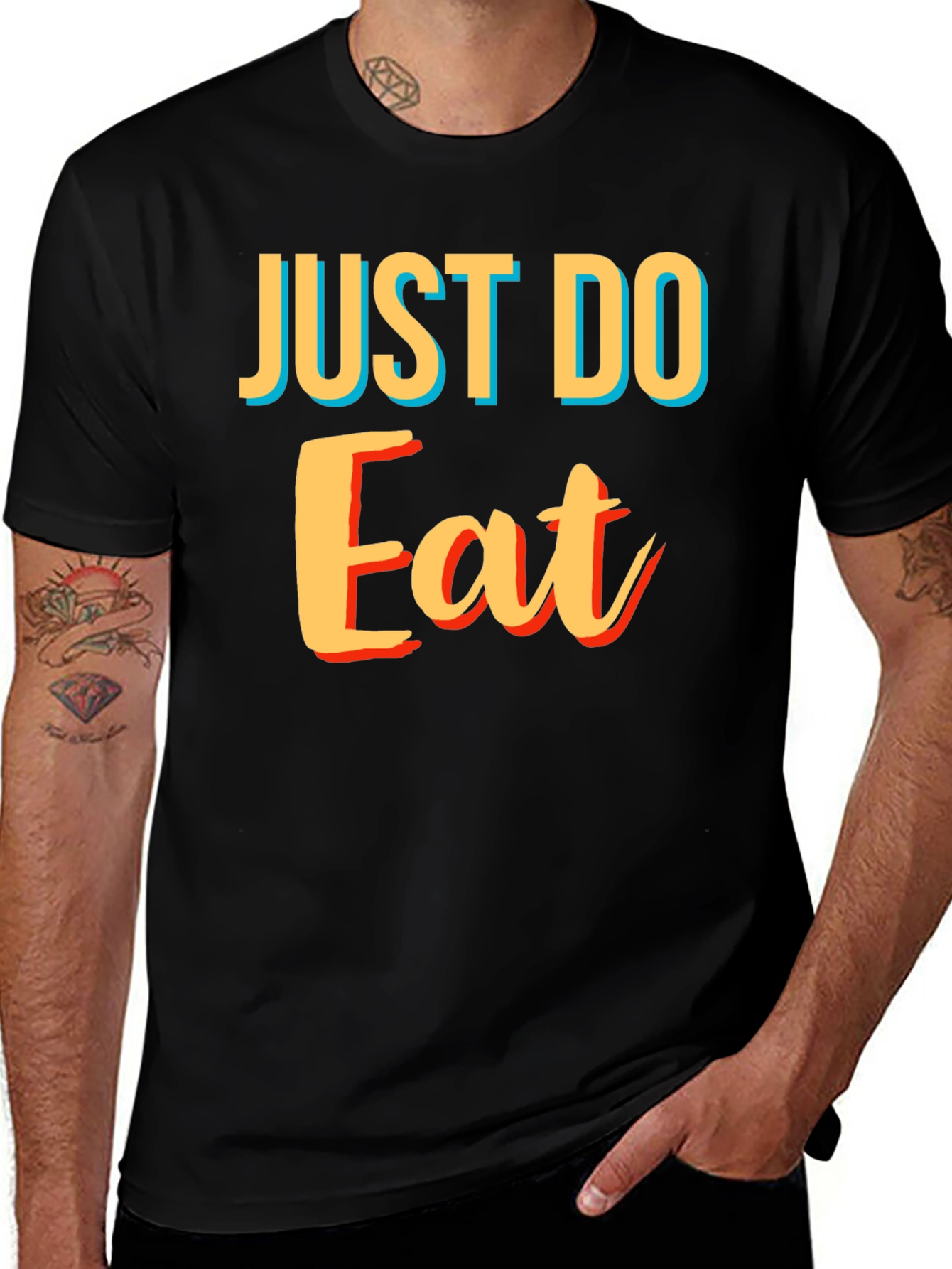 Just Do Eat Black T-Shirt - Funny Foodie Tee