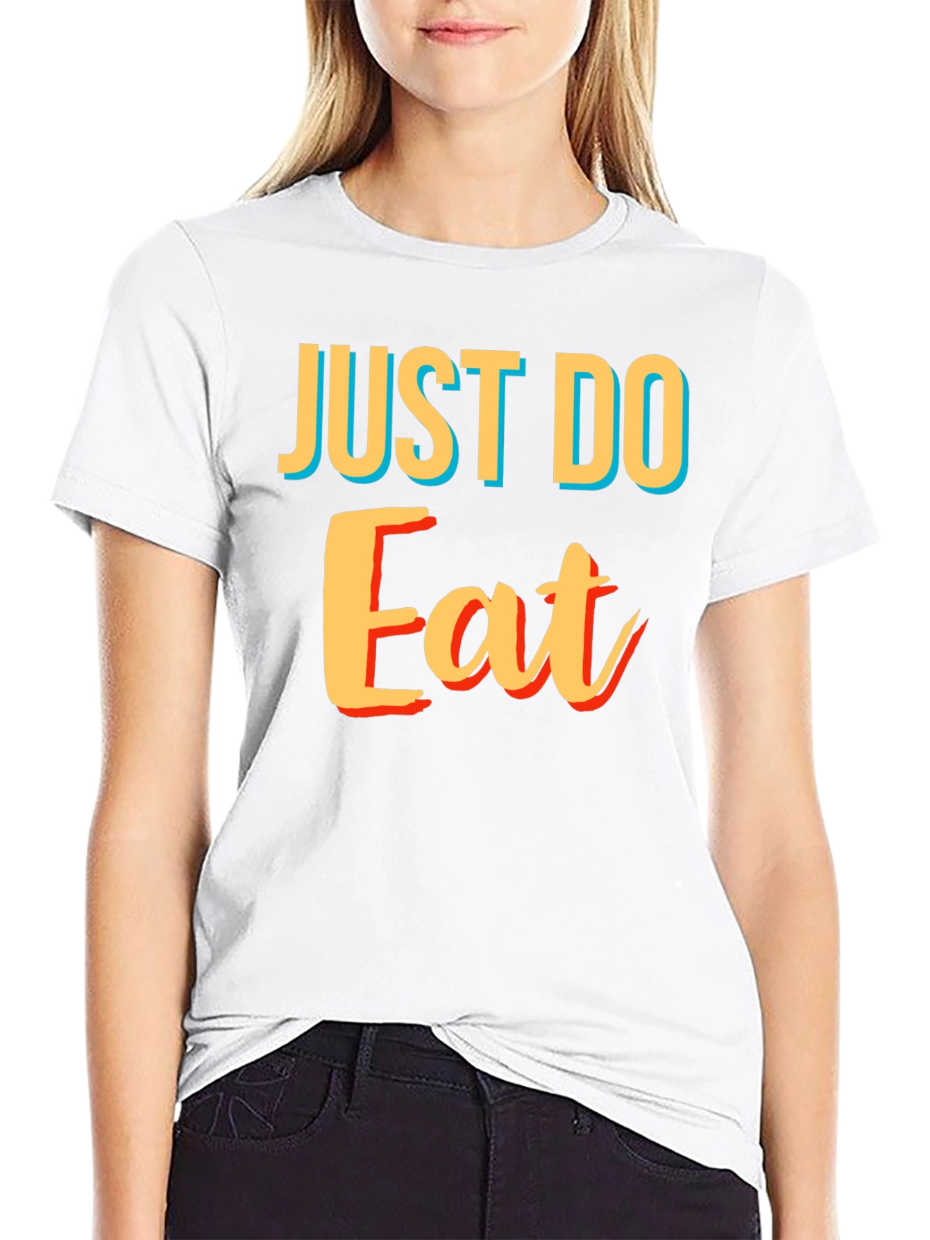 Just Do Eat Black T-Shirt - Funny Foodie Tee