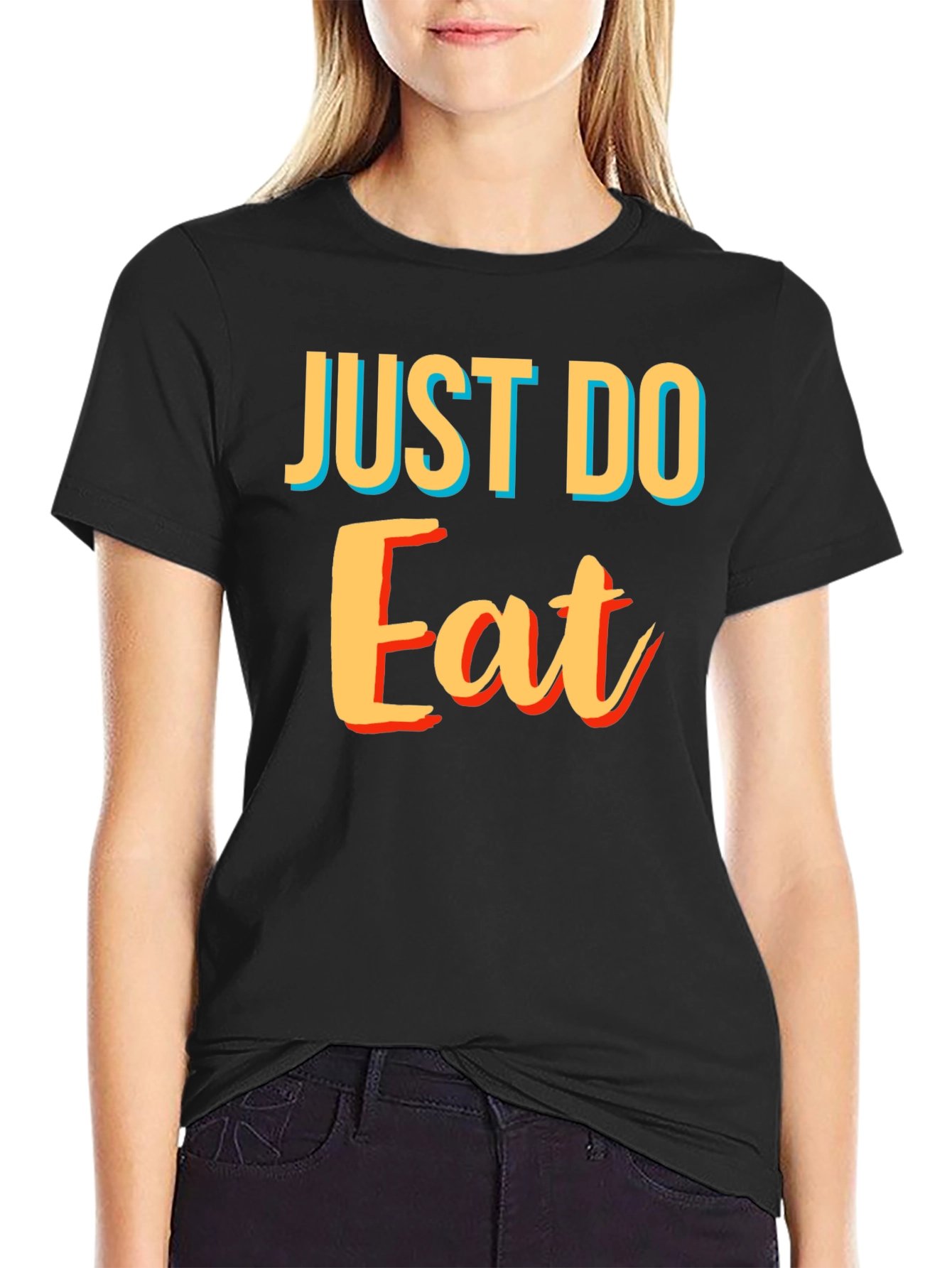Just Do Eat Black T-Shirt - Funny Foodie Tee