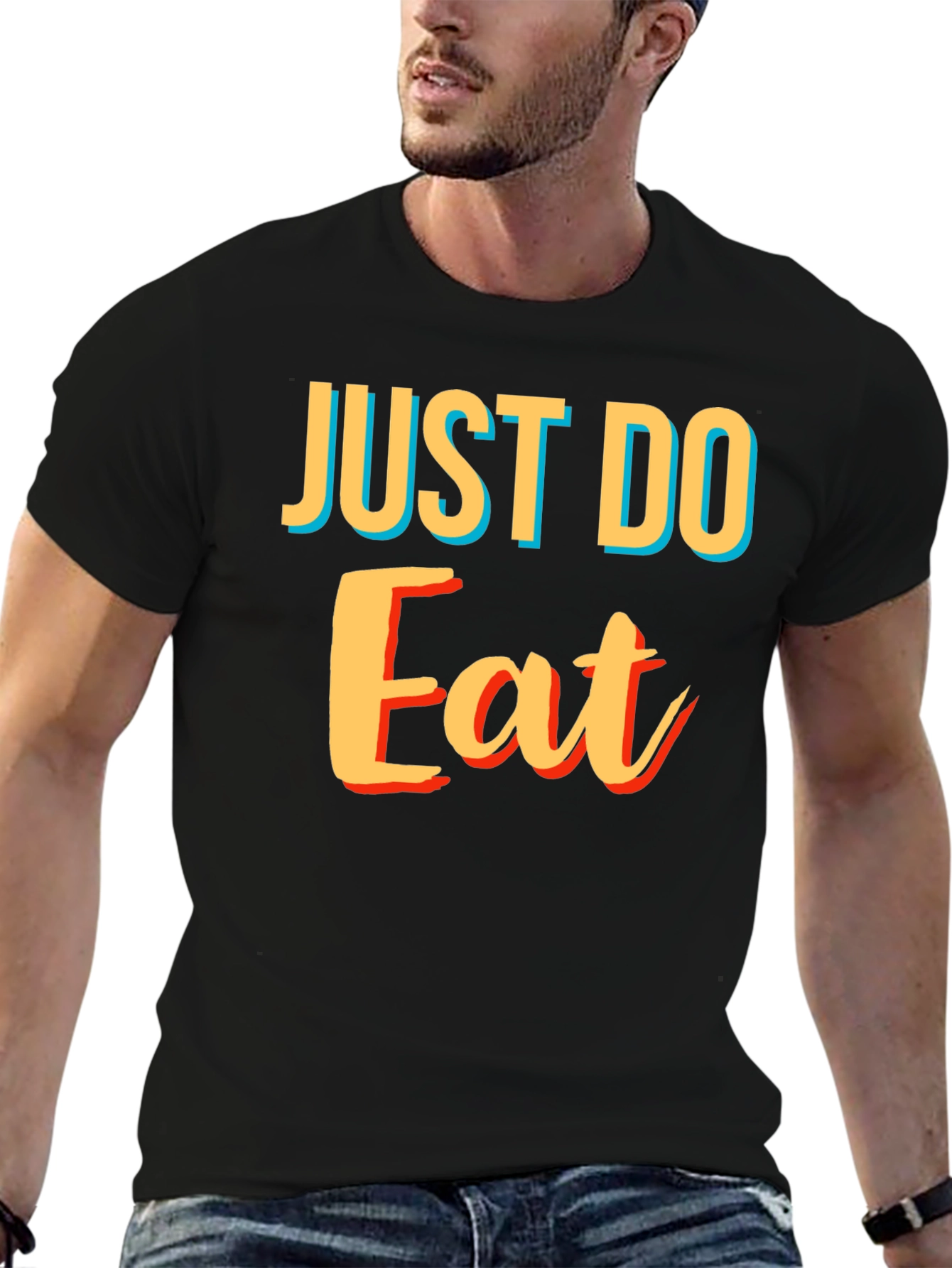 Just Do Eat Black T-Shirt - Funny Foodie Tee