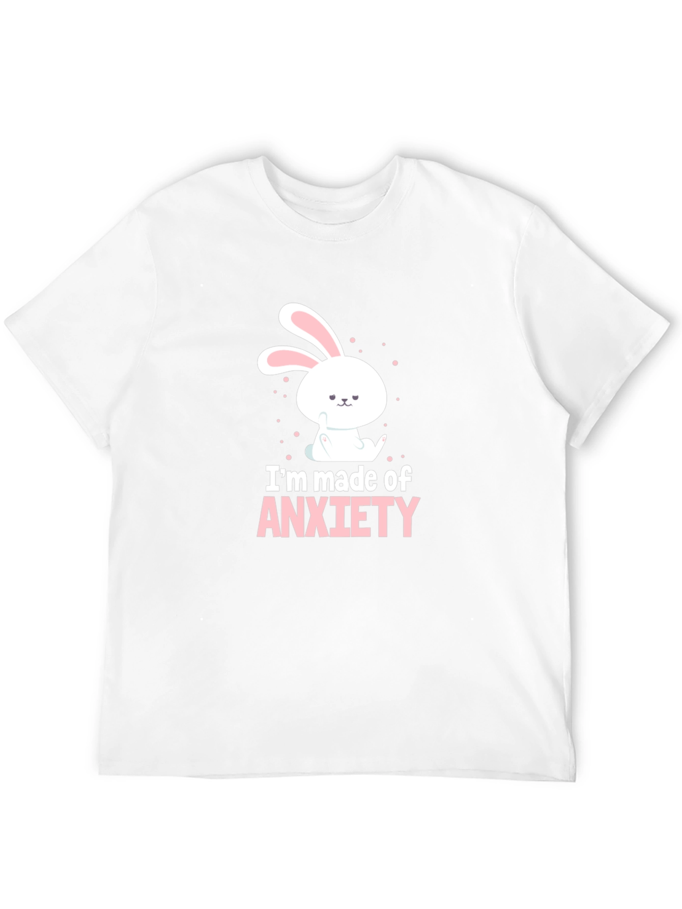Anxiety Bunny Graphic T-Shirt - Black Cotton Tee