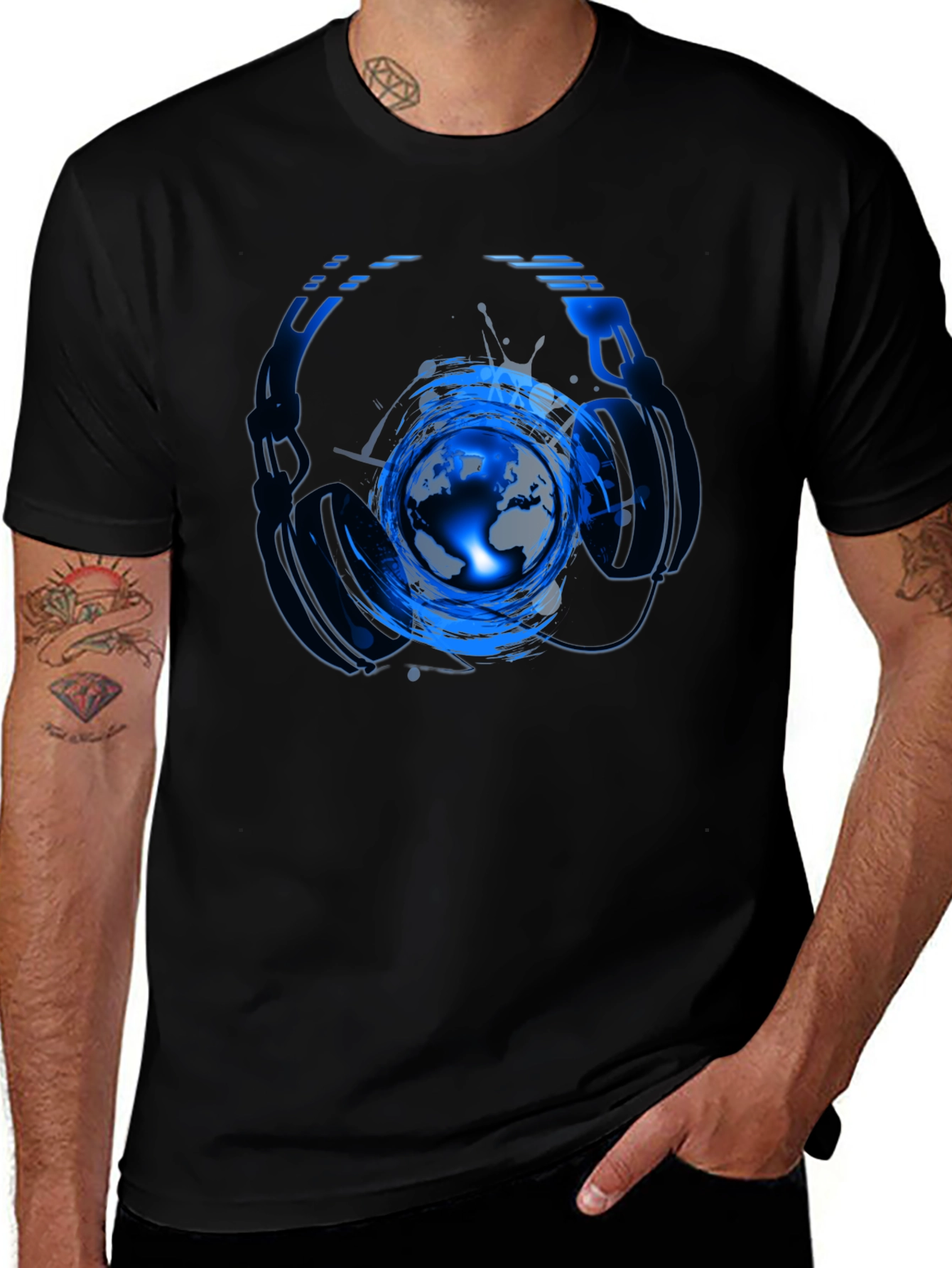 World Music T-Shirt - DJ Headphones Design