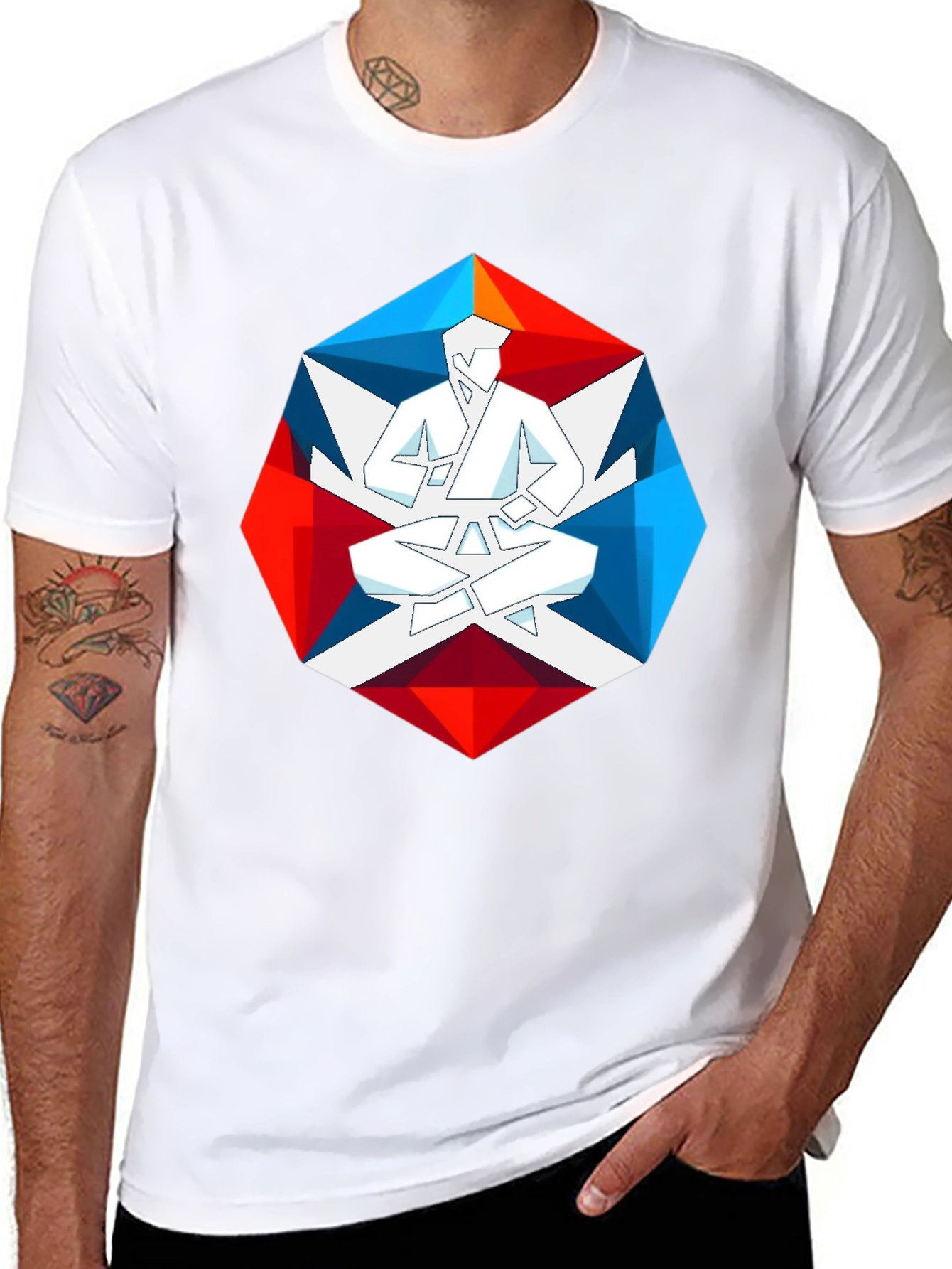 Geometric Karate Graphic Tee - Martial Arts T-Shirt