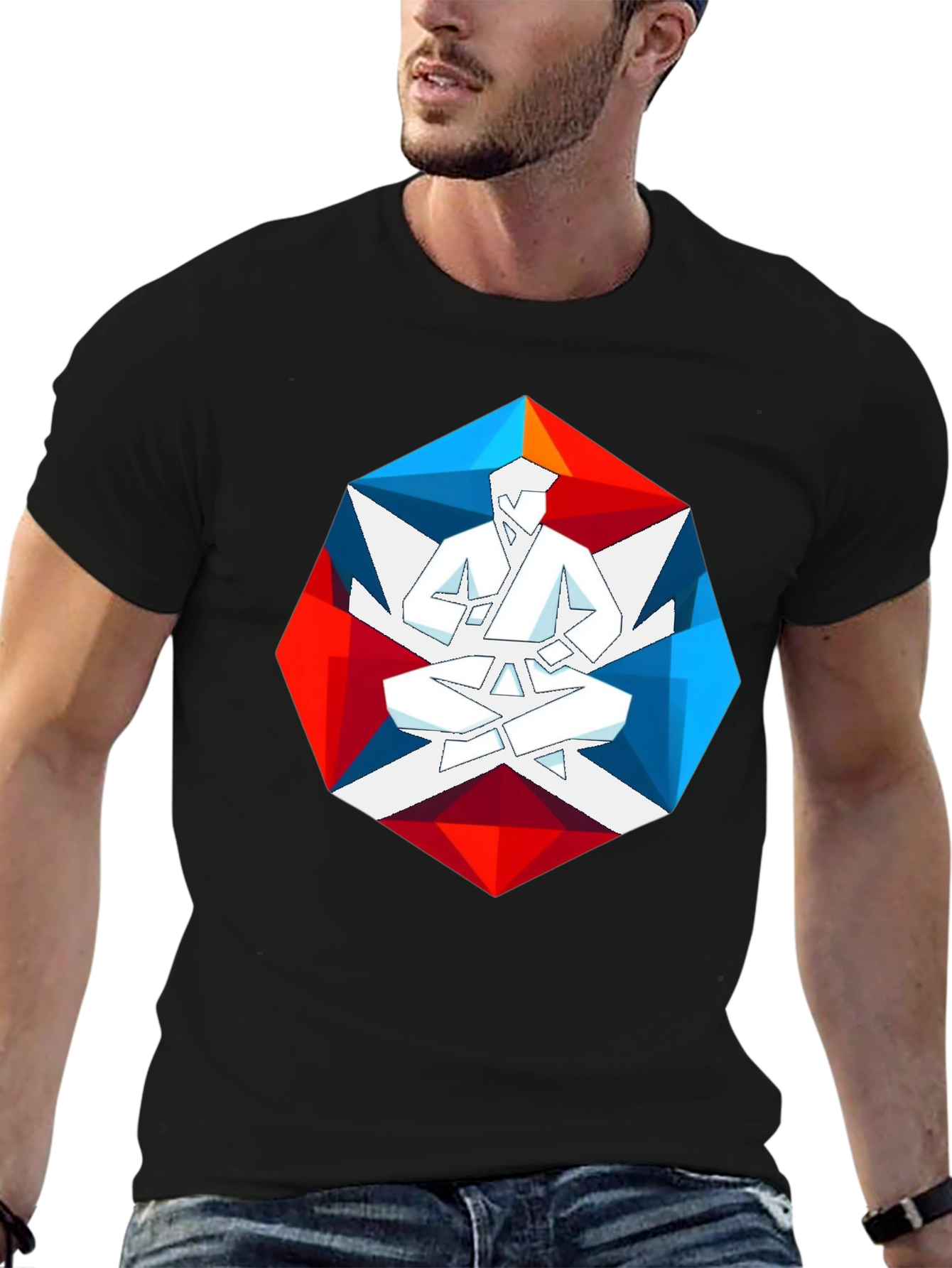 Geometric Karate Graphic Tee - Martial Arts T-Shirt