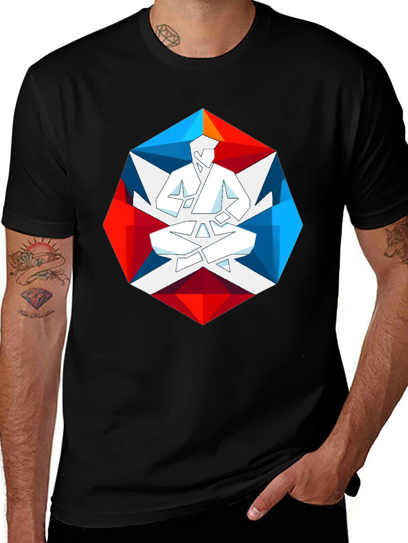 Geometric Karate Graphic Tee - Martial Arts T-Shirt