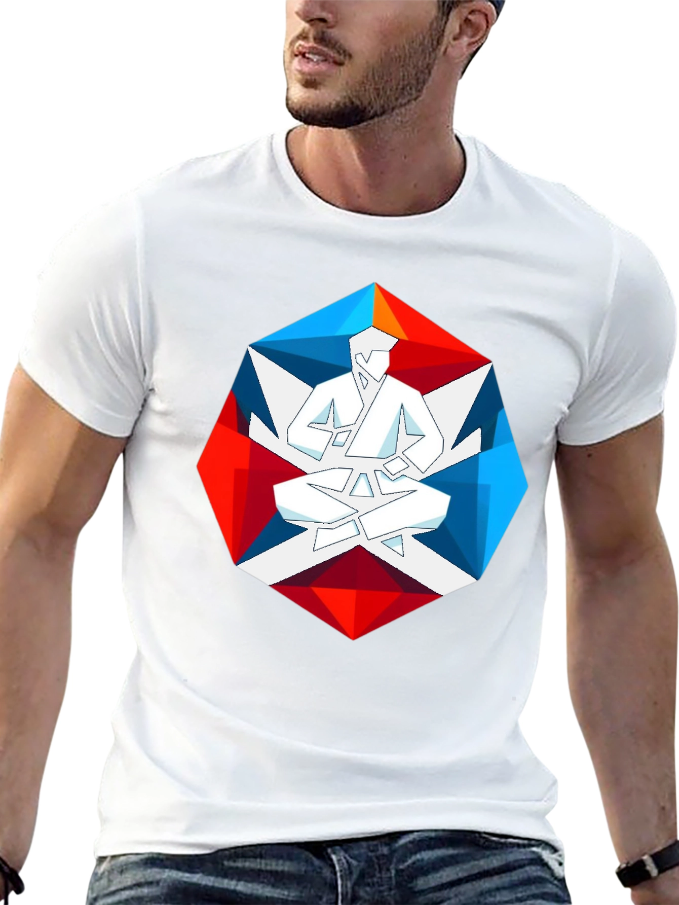 Geometric Karate Graphic Tee - Martial Arts T-Shirt