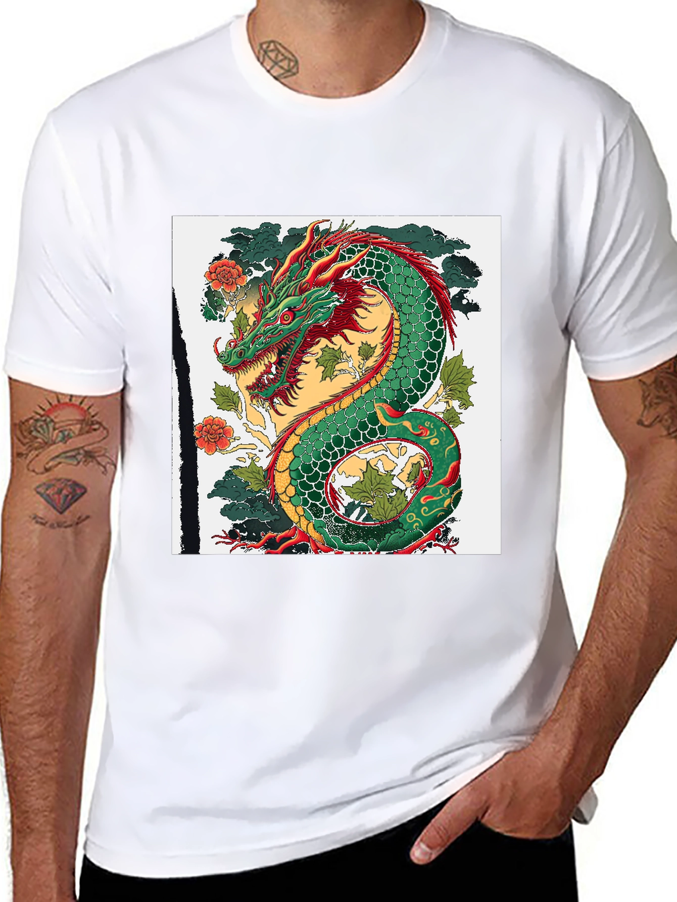 Dragon Graphic Tee - Black
