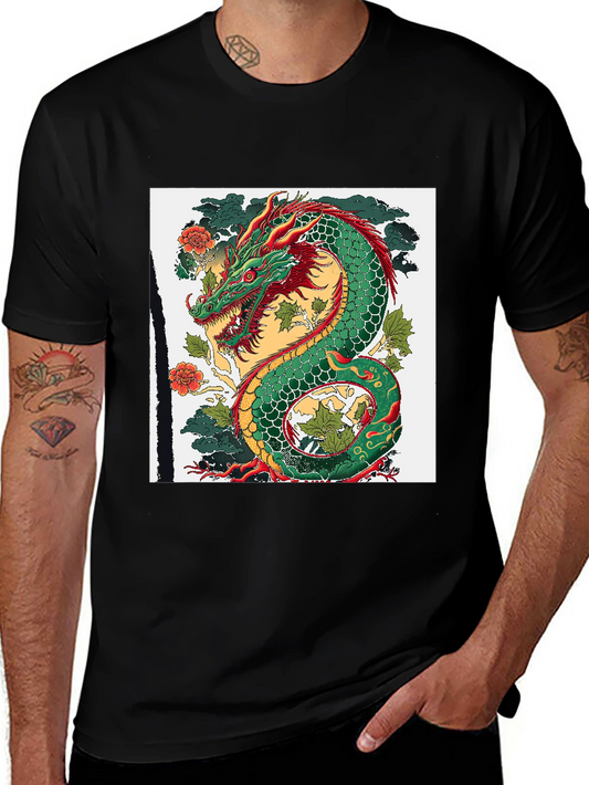 Dragon Graphic Tee - Black