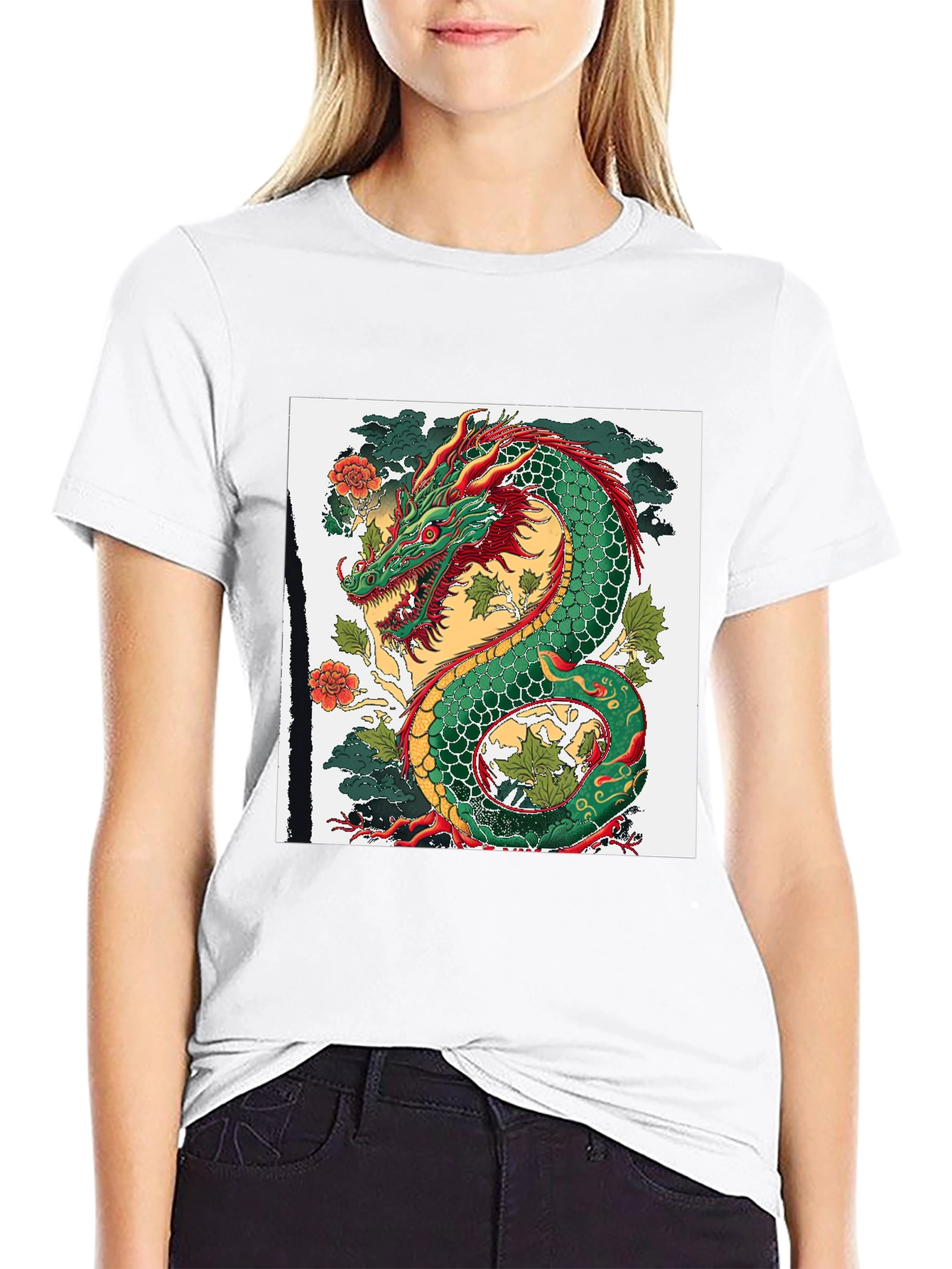 Dragon Graphic Tee - Black