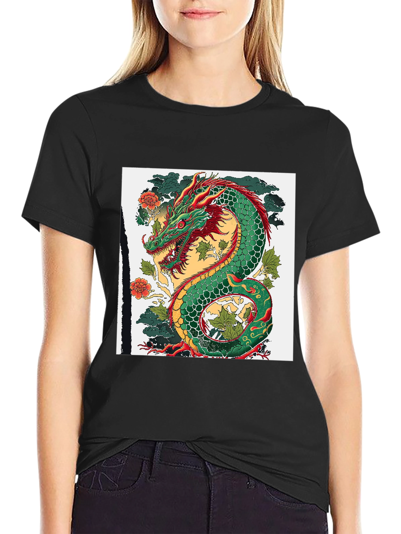 Dragon Graphic Tee - Black