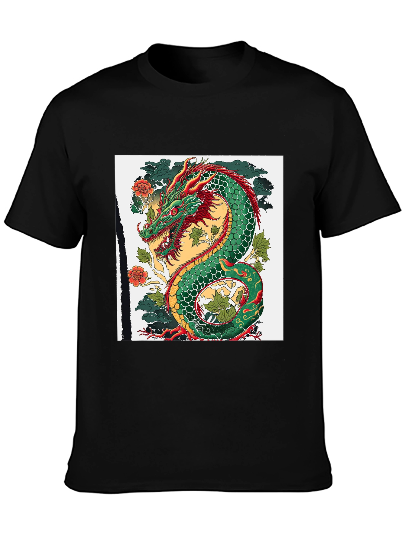 Dragon Graphic Tee - Black