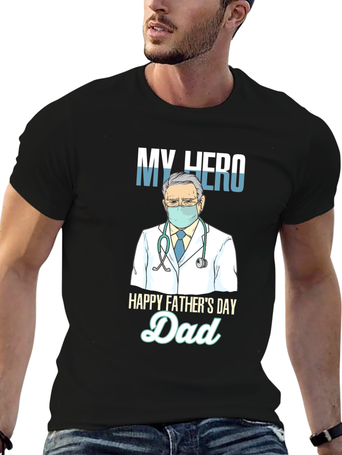 My Hero Dad T-Shirt Fathers Day Gift