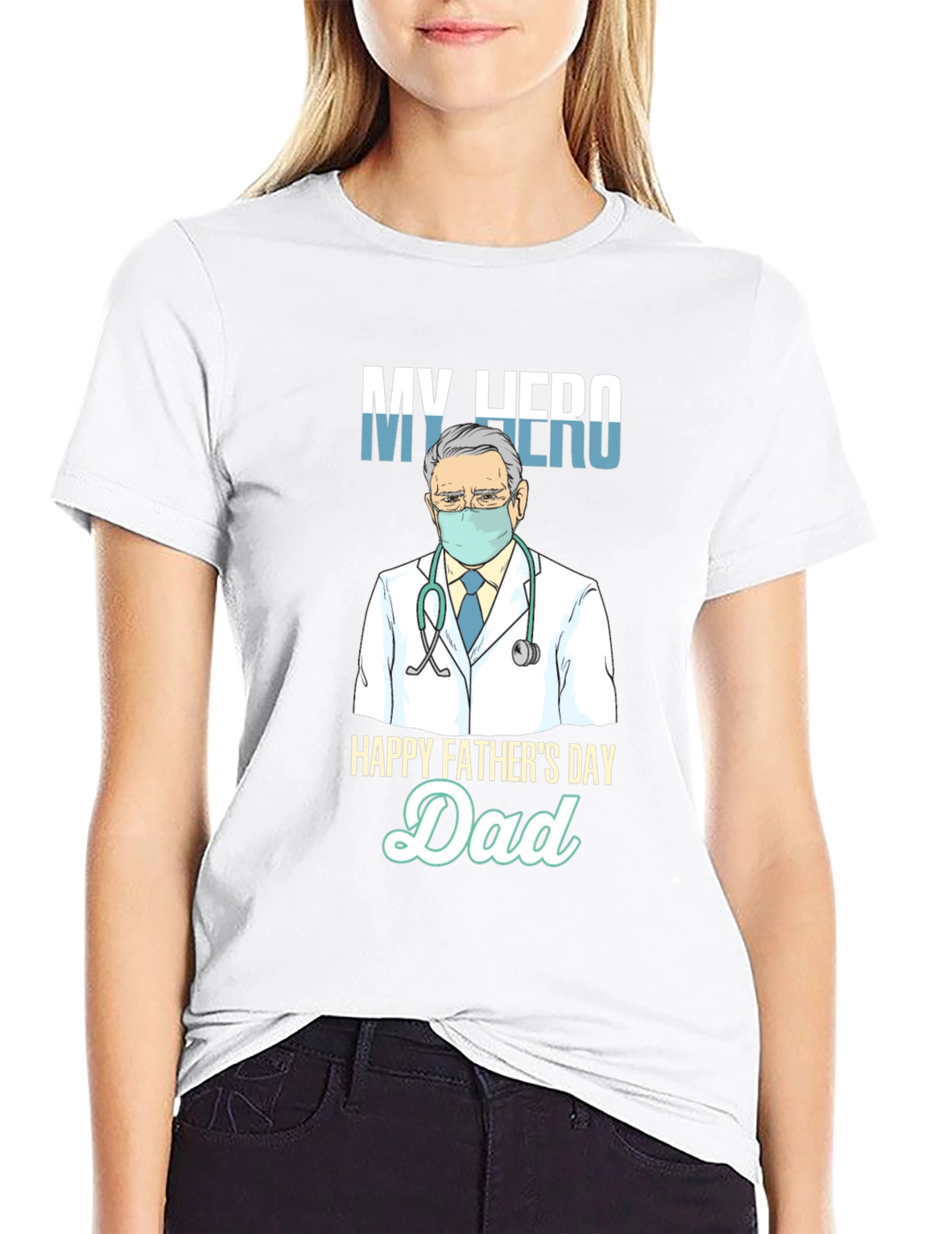 My Hero Dad T-Shirt Fathers Day Gift