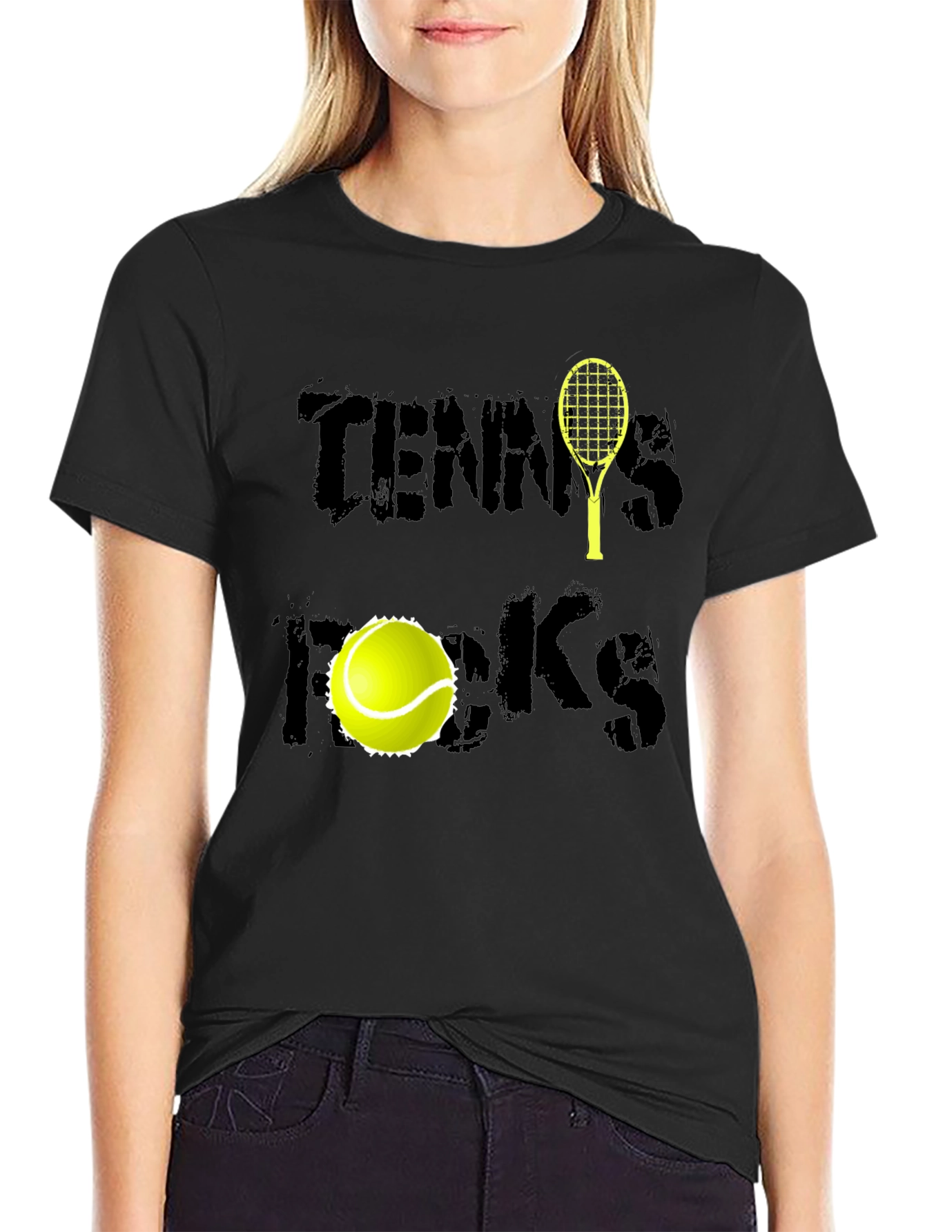 Tennis Rocks Graphic Tee - Stylish Sportswear
