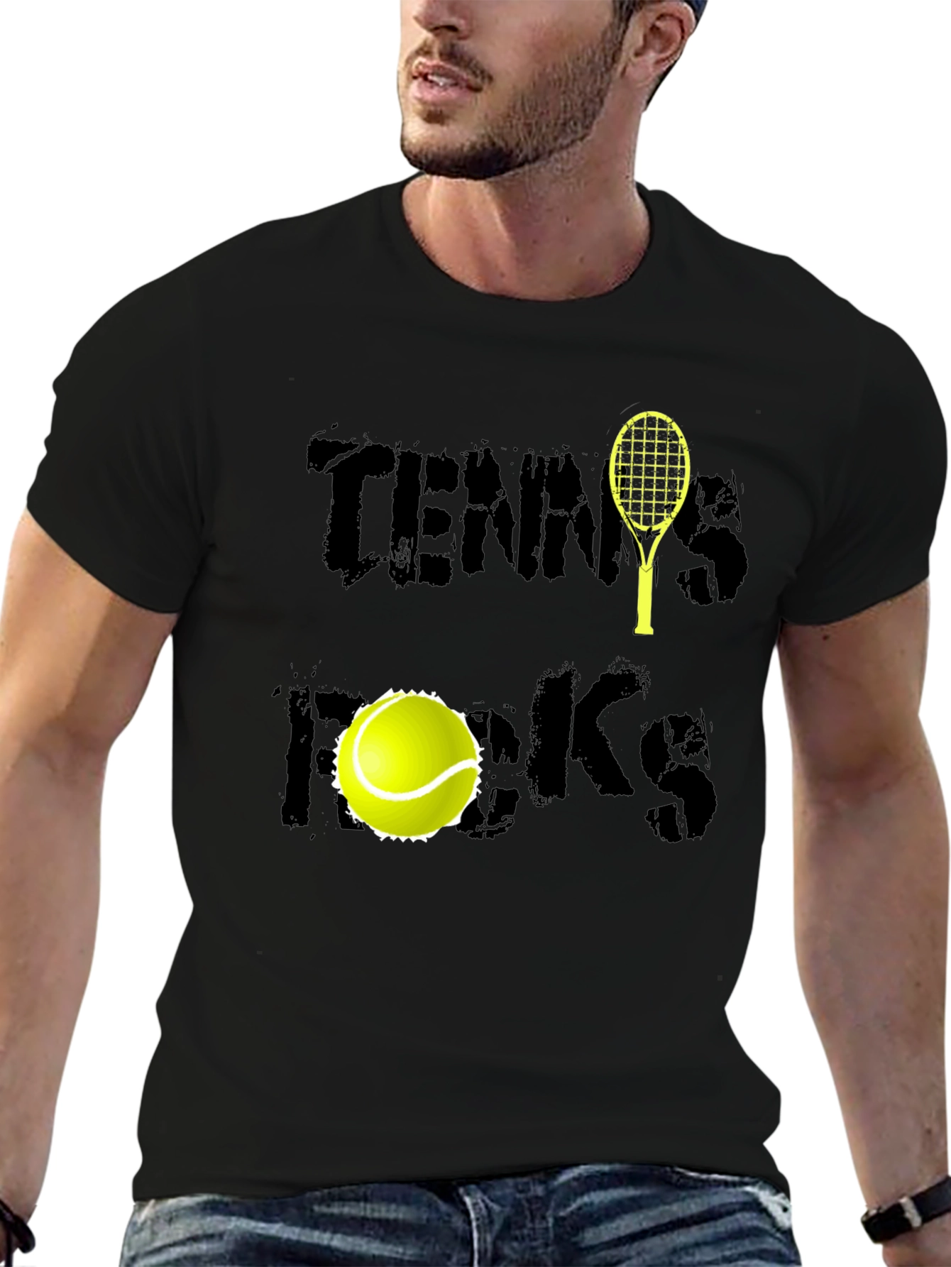 Tennis Rocks Graphic Tee - Stylish Sportswear