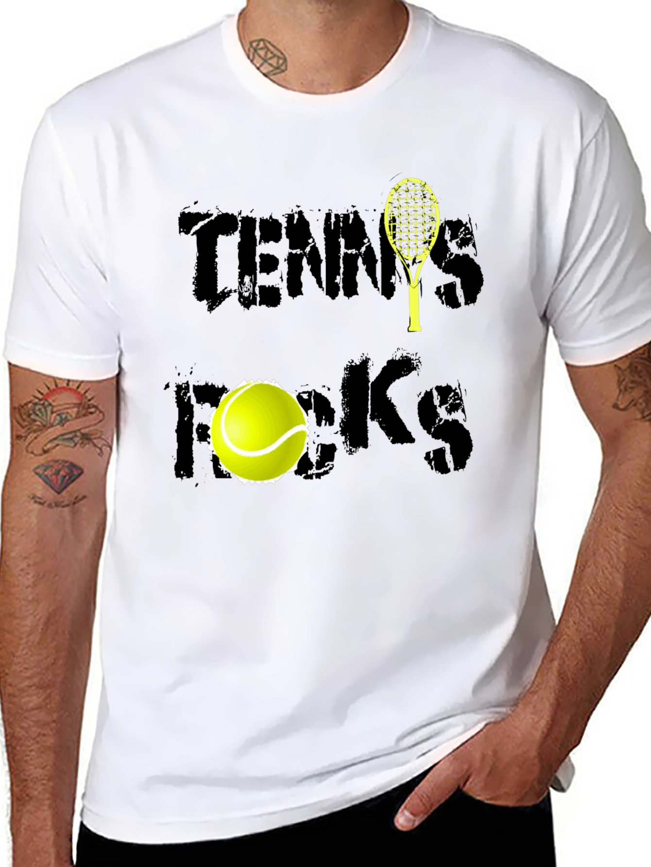 Tennis Rocks Graphic Tee - Stylish Sportswear