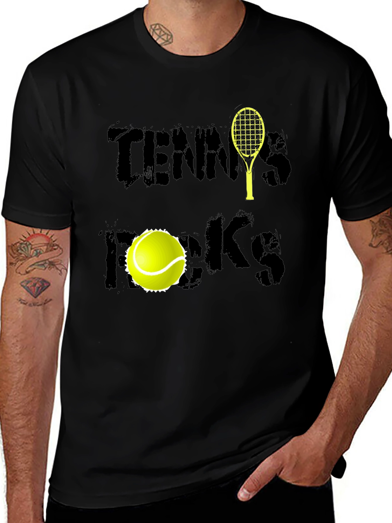 Tennis Rocks Graphic Tee - Stylish Sportswear