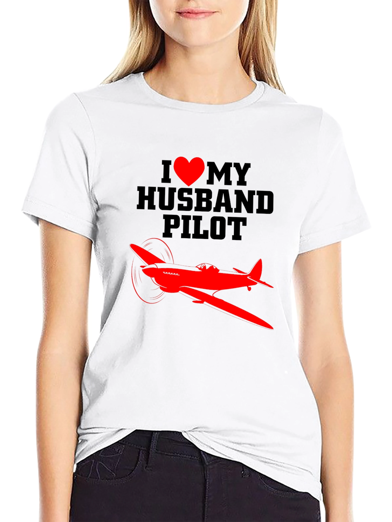 I Love My Husband Pilot T-Shirt
