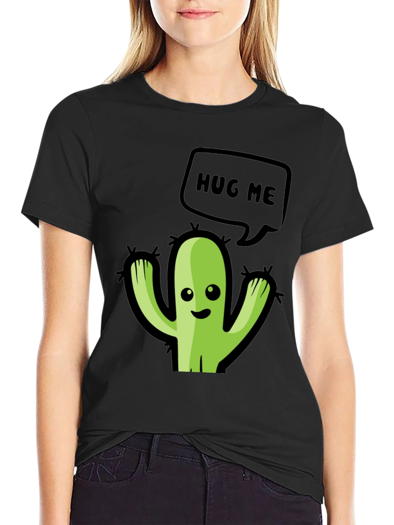 Hug Me Cactus Graphic Tee