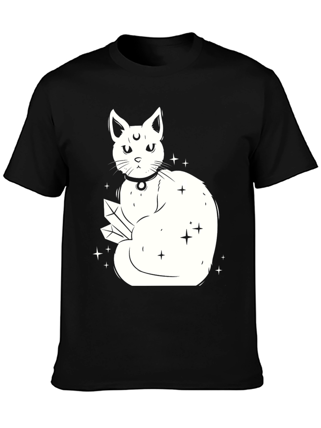 Mystic Cat T-Shirt - Black Graphic Tee