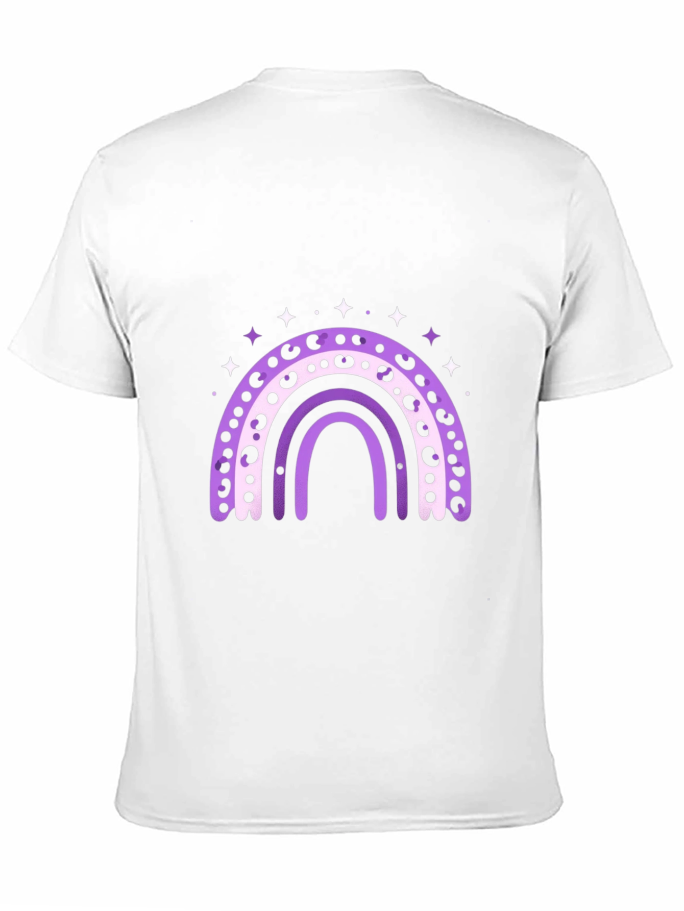 Stylish Rainbow Graphic Tee - Black