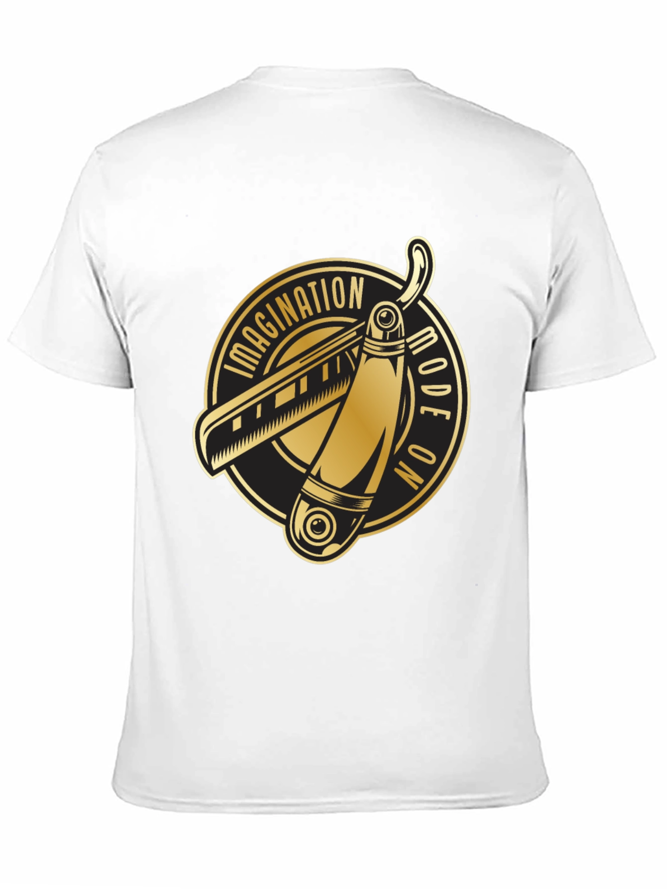 Imagination Mode On Straight Razor Graphic T-Shirt