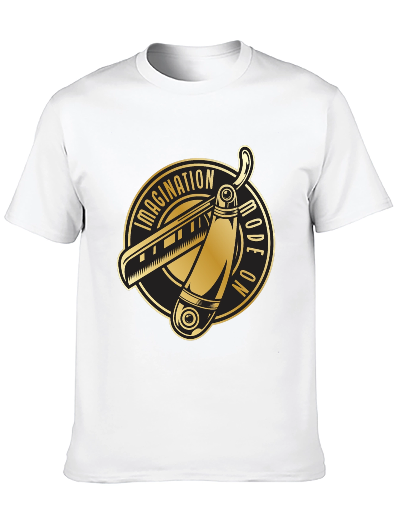 Imagination Mode On Straight Razor Graphic T-Shirt