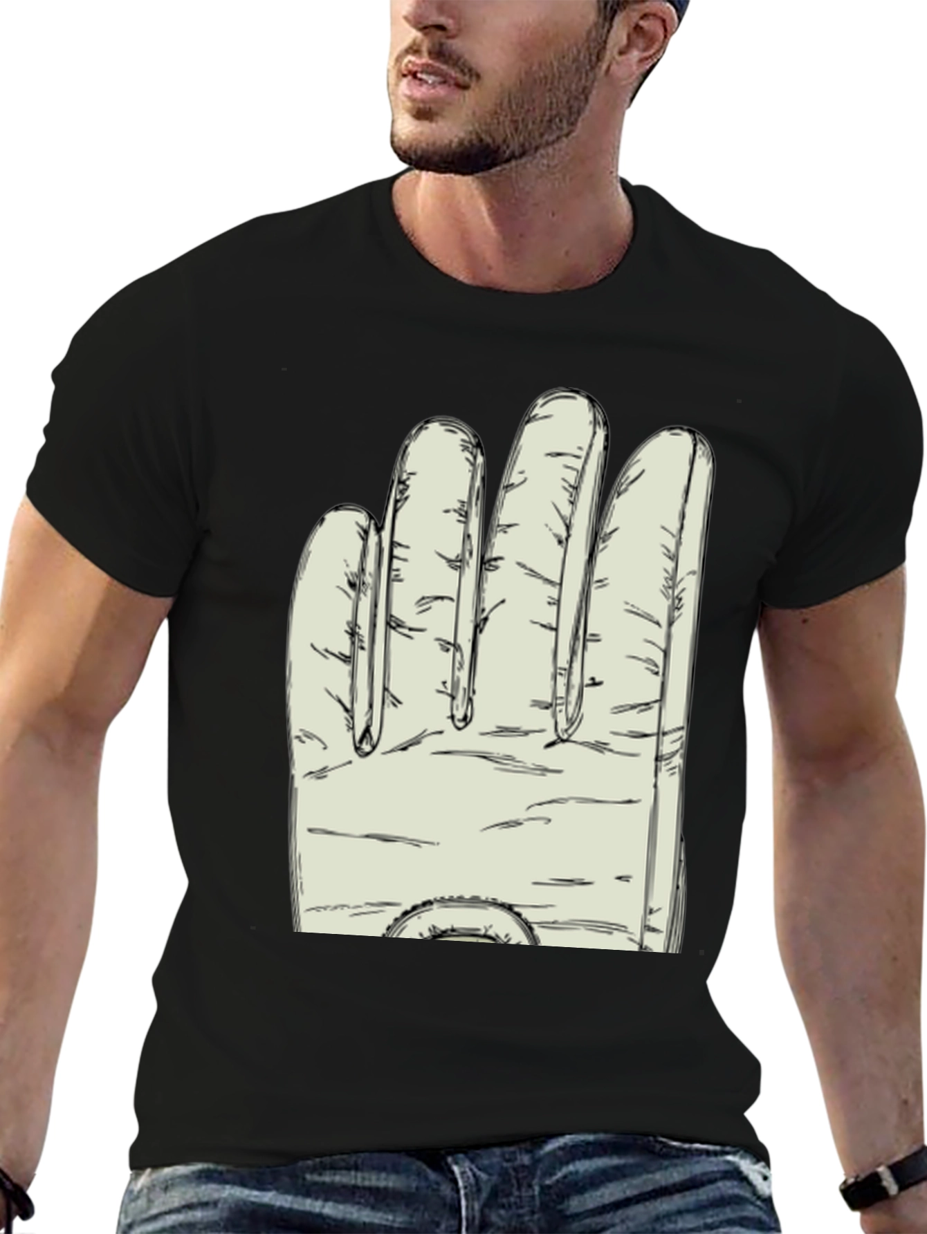Novelty Glove Graphic T-Shirt - Soft Cotton Blend