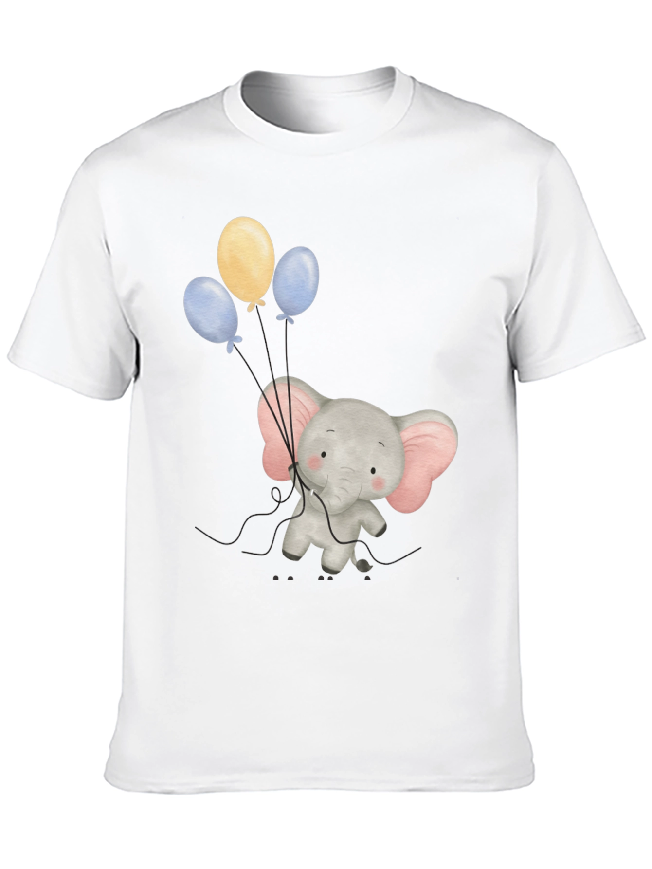 Elephant Balloons Graphic Tee - Soft Cotton Comfort