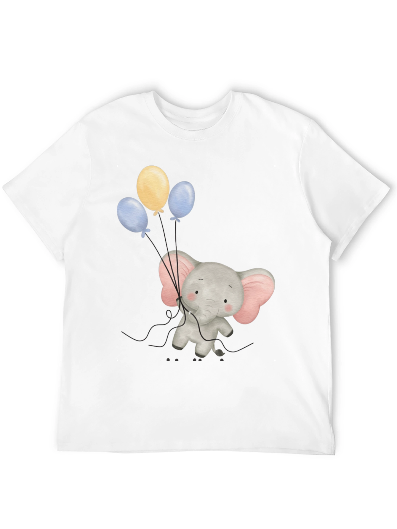 Elephant Balloons Graphic Tee - Soft Cotton Comfort