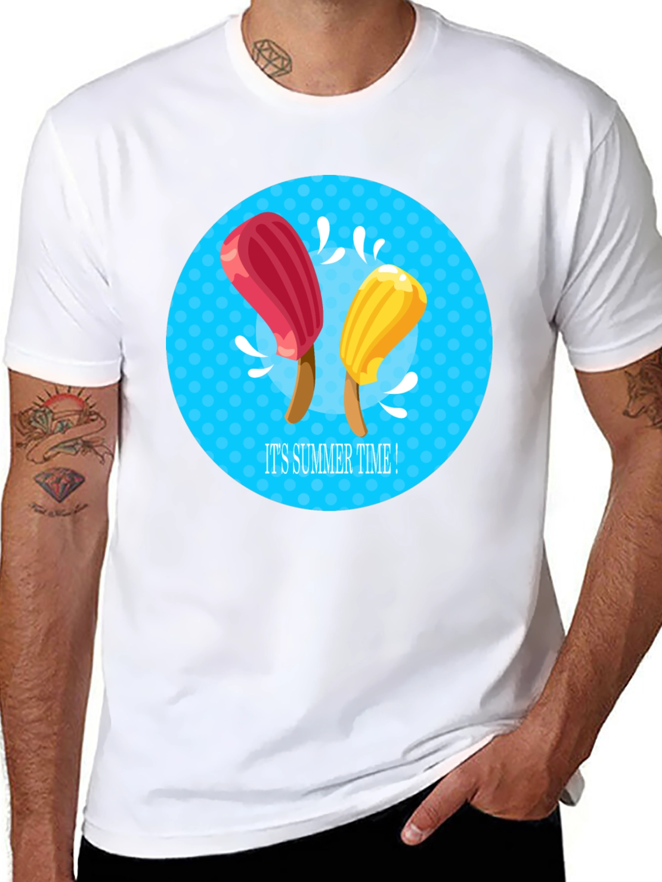 Its Summer Time Black Graphic Tee
