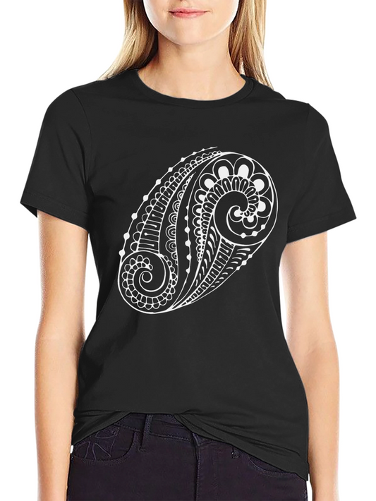 Abstract Paisley Graphic Tee - Mens Black T-Shirt