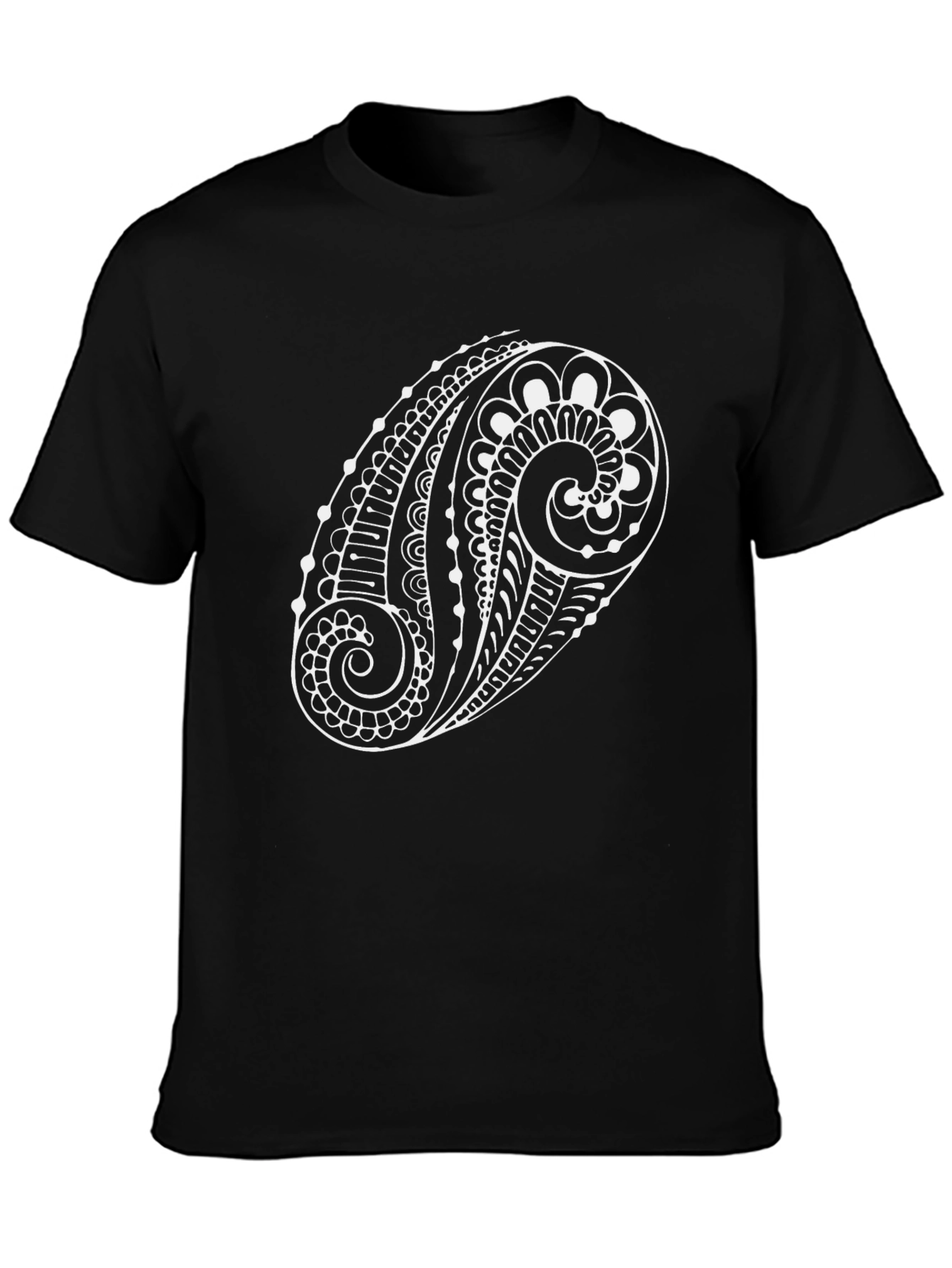 Abstract Paisley Graphic Tee - Mens Black T-Shirt