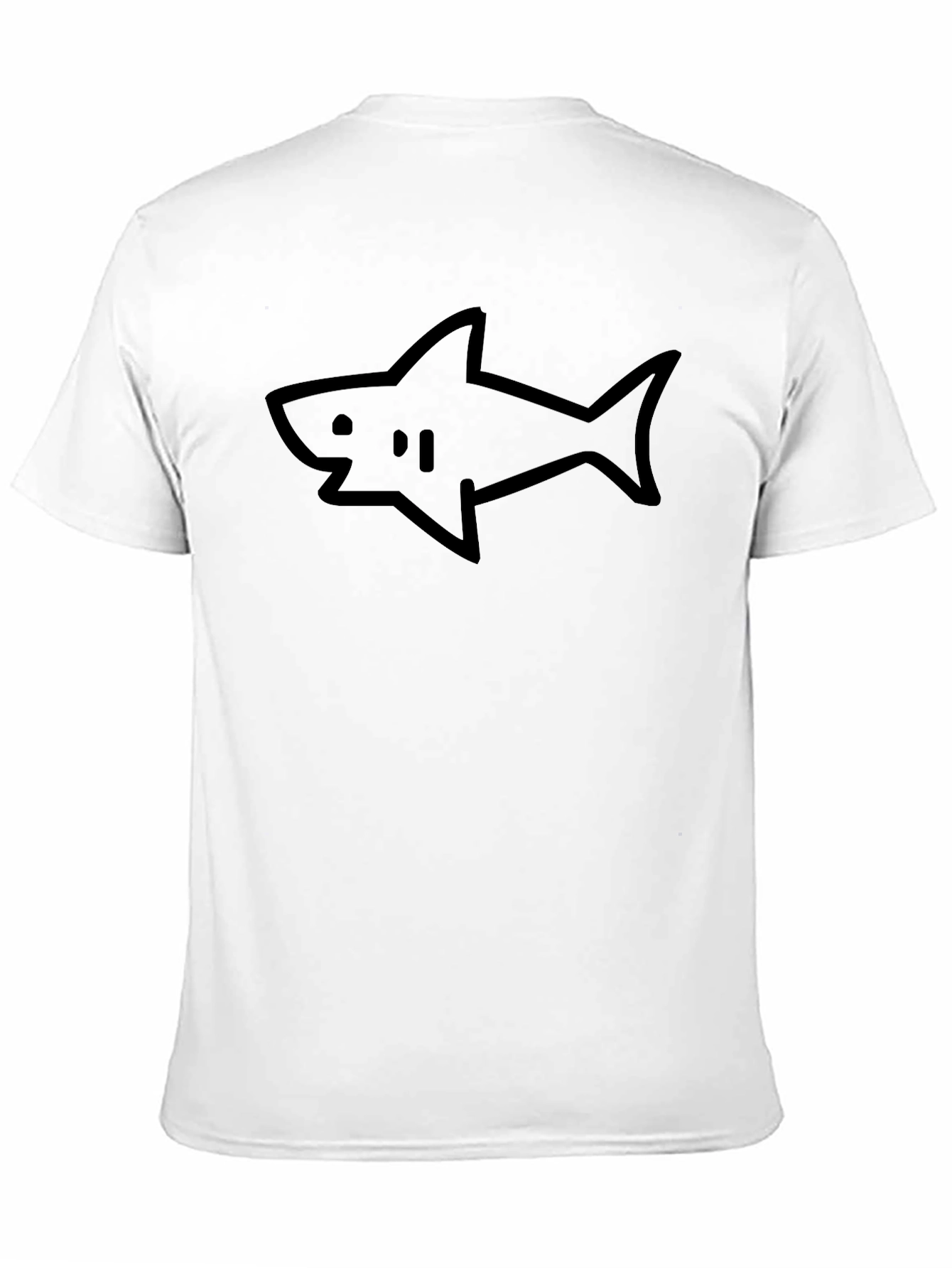 Shark Graphic Black Cotton Tee