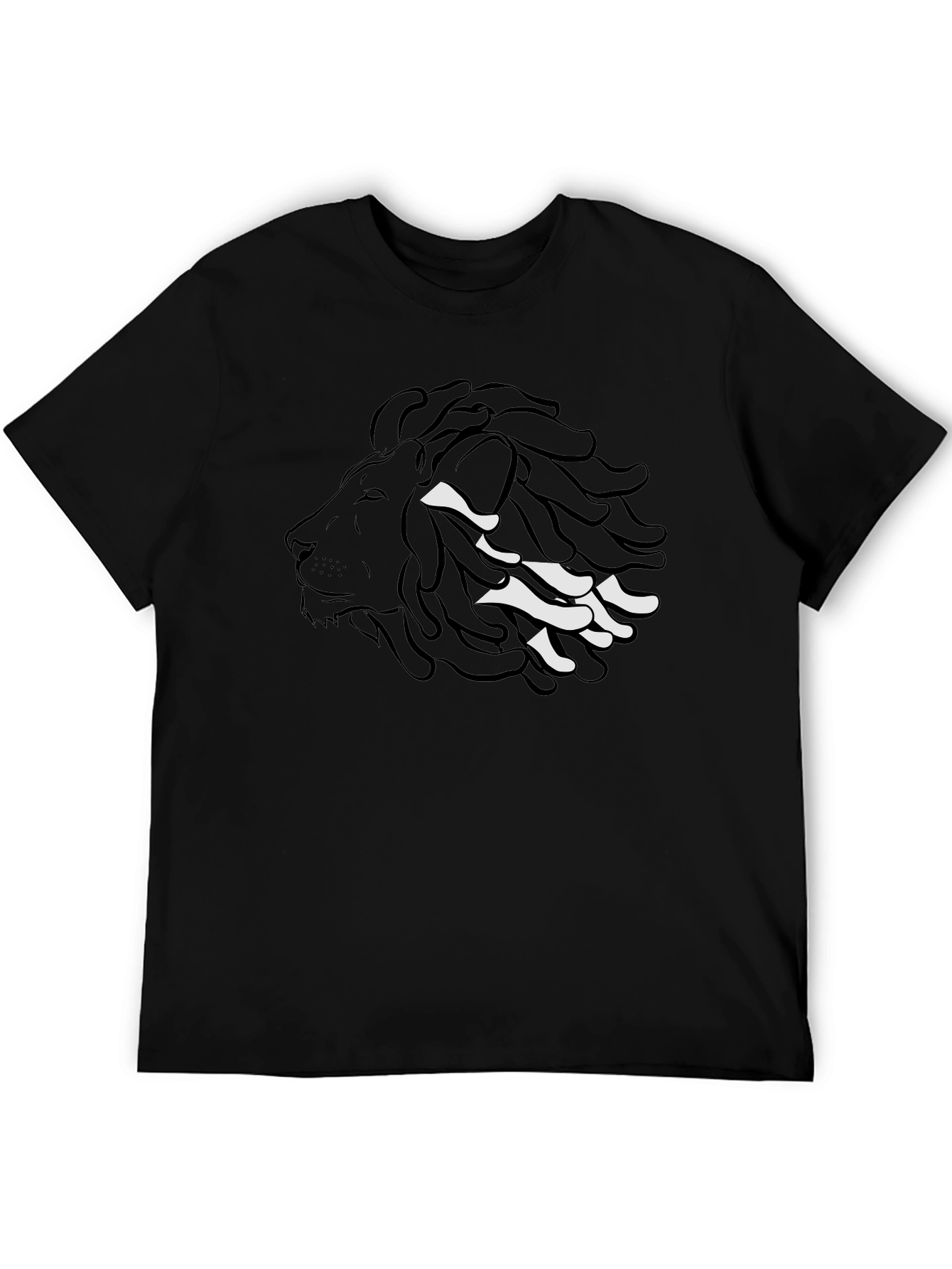 Rasta Lion Graphic Tee - Stylish Black T-Shirt